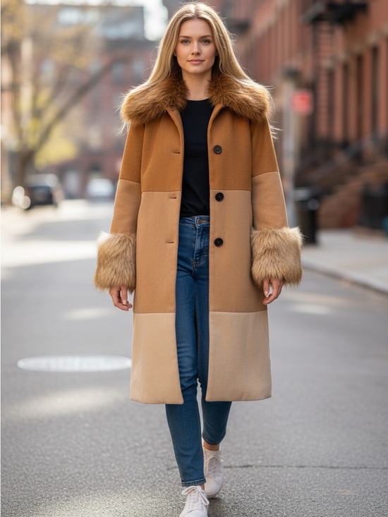 Fashion Nova Jackets & Blazers - Fashion Nova “Pardon My French” Faux Fur Trim Coat